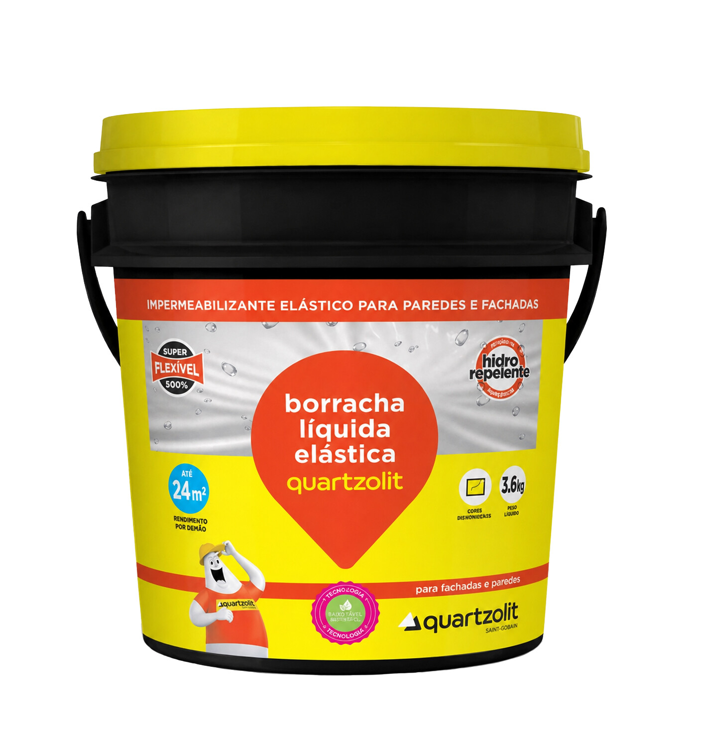 Borracha Liquida Cinza Quartzolit 3.6l