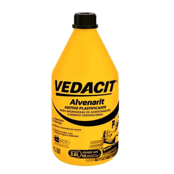 Alvenarit Aditivo Plastificante Vedacit Otto Baumgart 3.6kg
