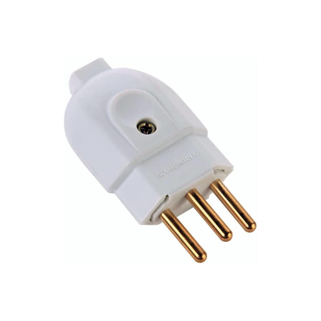 Pino Ac Macho 2p+t 10a Tripolar Branco Tramontina