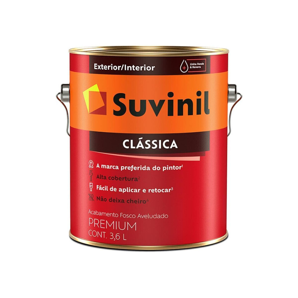 Tinta Suvinil para Parede Latex Pva Classica 3,6l - Branco Neve - 53362399
