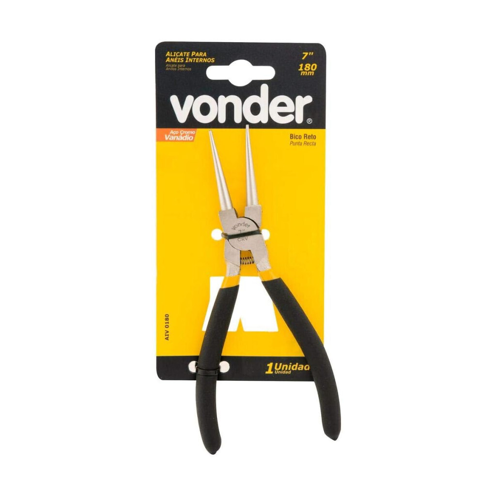 Vonder, Alicate para Anéis Interno, Bico Reto, 7".