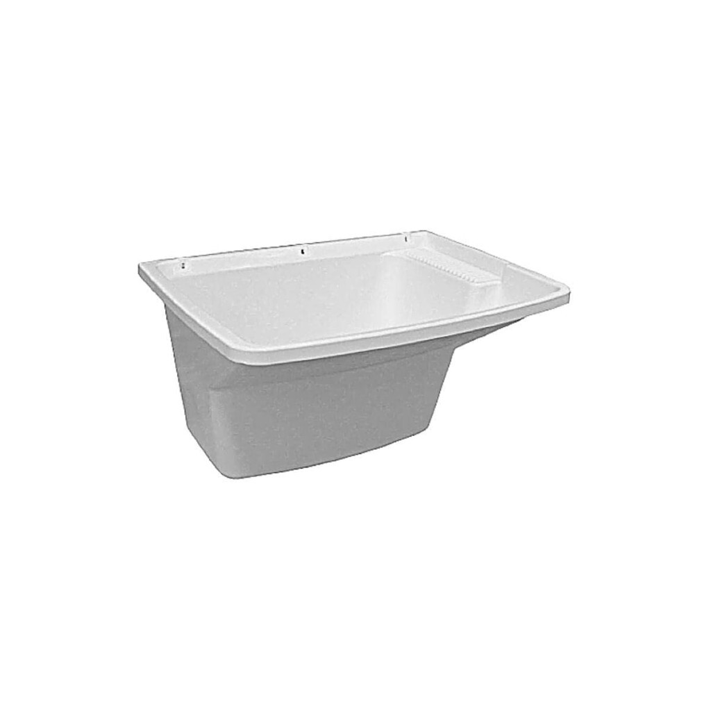 Tanque de Lavar Roupa 15 Litros com Válvula Integrada Bellart Branco com Dimensão de 53 X 43,6 X 29 Cm Durín