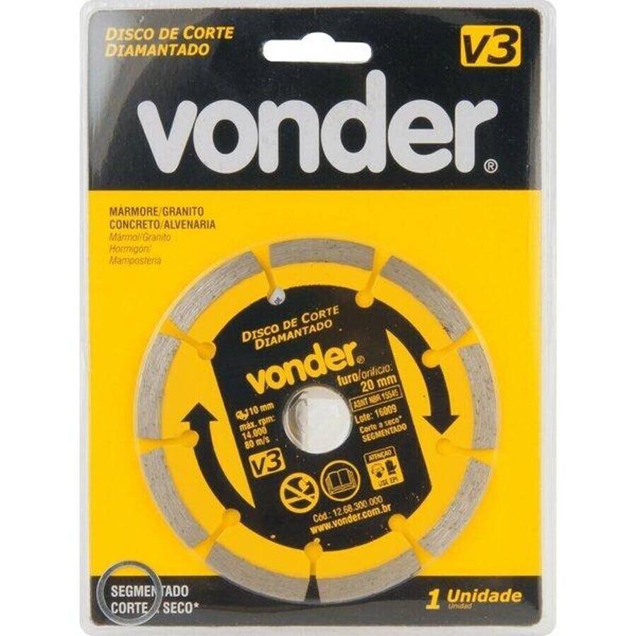 Disco de Corte V3 110 X 20mm para Construção - Vonder