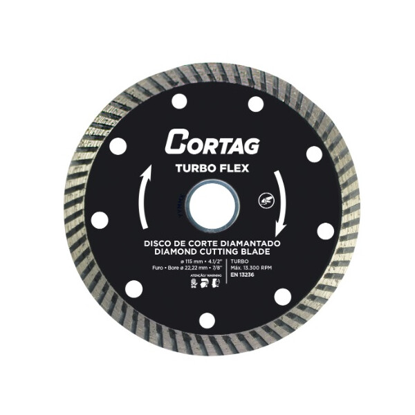 Disco de Corte Diamantado Turbo Flex 115 Mm Cortag