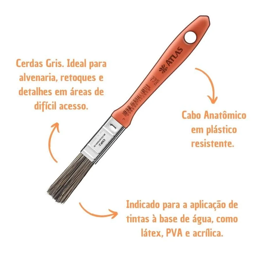 Pincel Trincha Atlas 395 1/2''