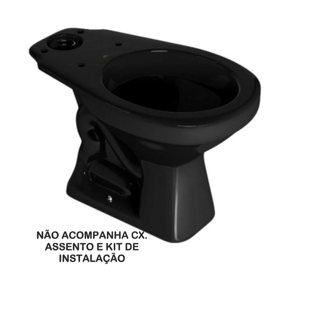 Bacia Sanitária Deca Aspen para Caixa Acoplada - Preta