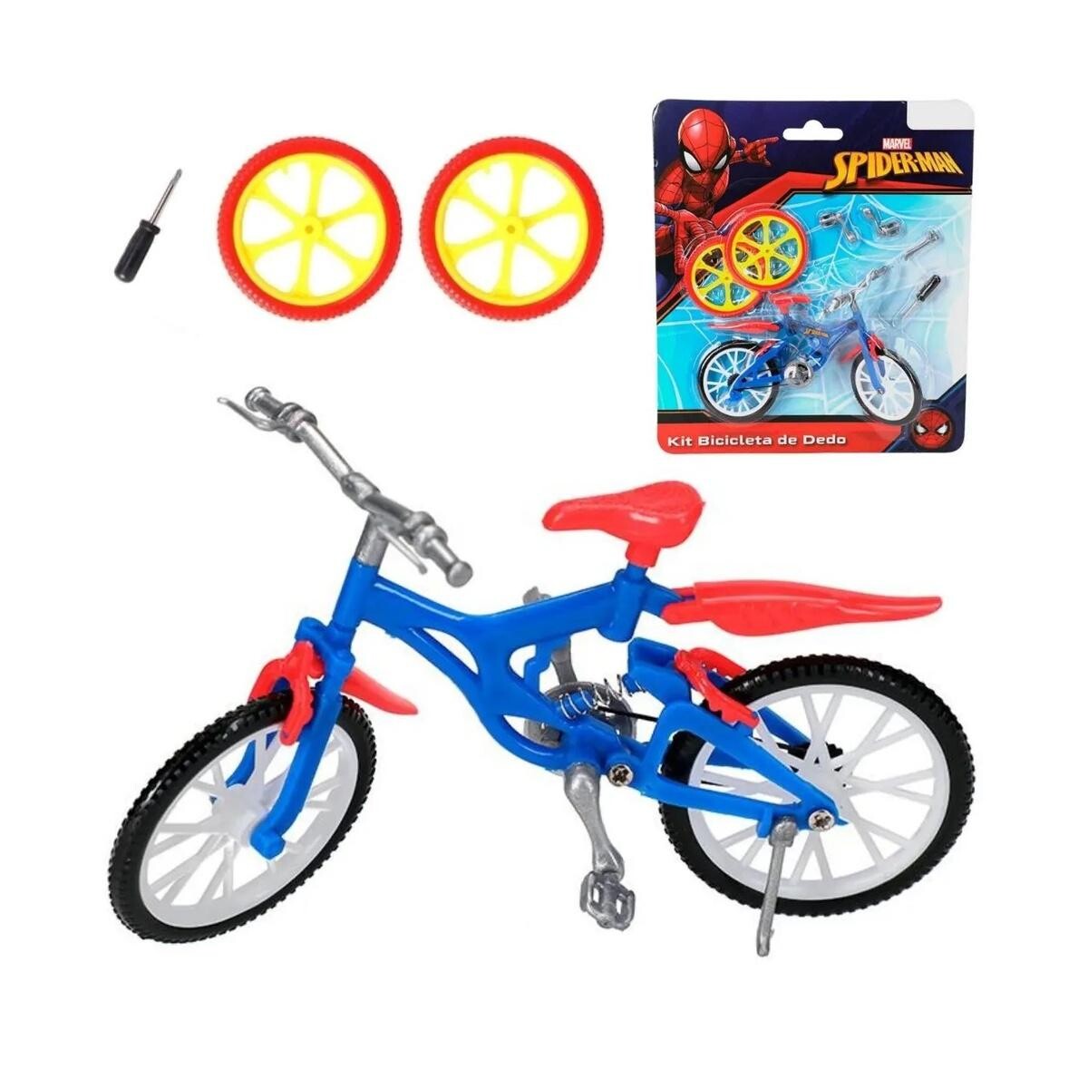 Bicicleta de Dedo Homem Aranha Etitoys Colorido Idade 3+ Ano