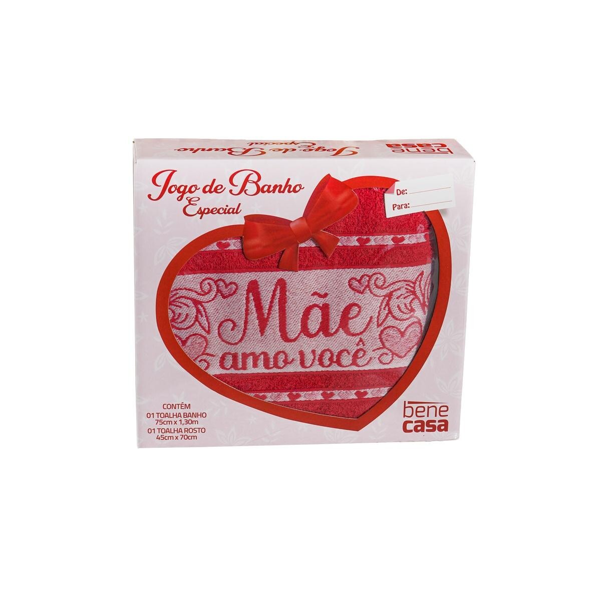 Jogo de Toalhas Textil Amor de Mãe 2 Peças Algodão Premium