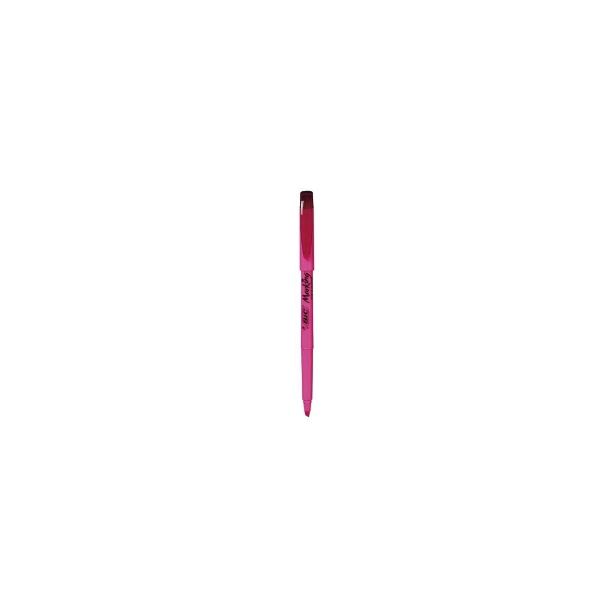 Marca Texto Bic Marking Rosa Fluorescente - Cor Intensa e Duradoura
