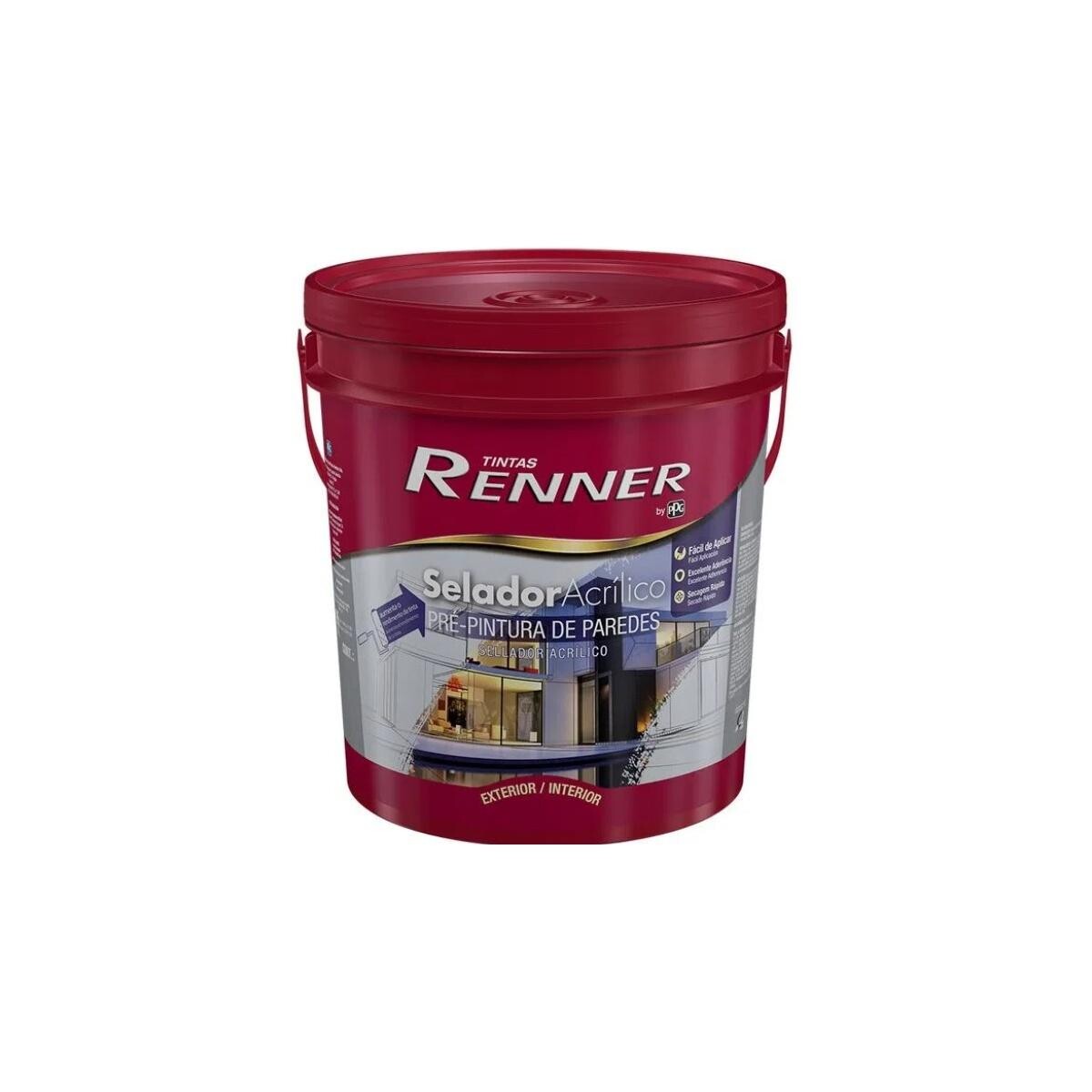 Selador Acrílico Pigmentado Renner 18l - Base água, ótima Aderência