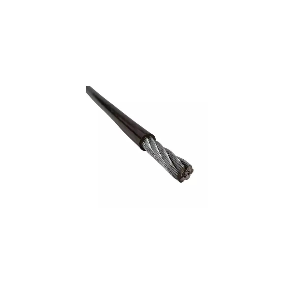 Cabo de Aço 1/8 Encapado Preto Steelmax Protector Series