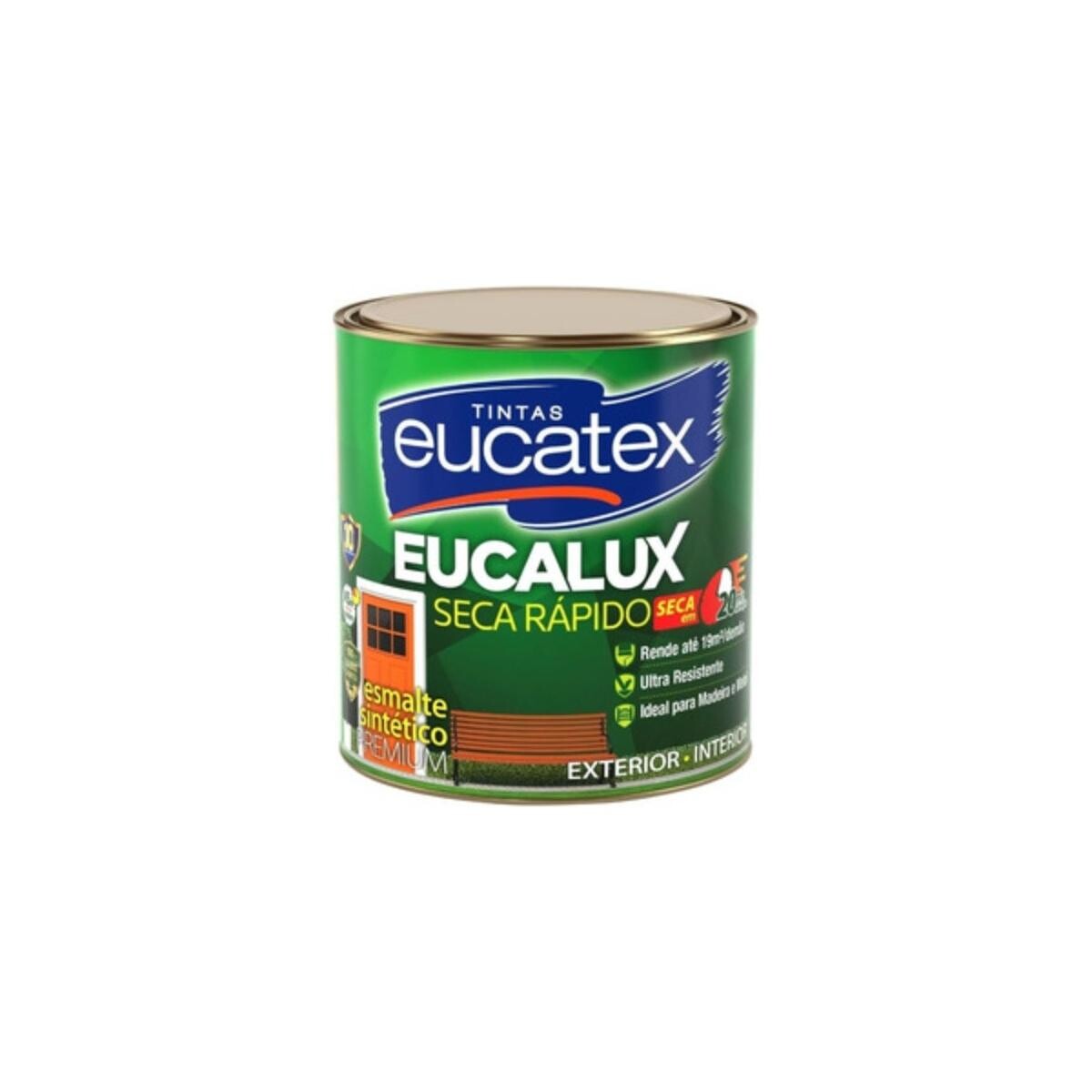 Tinta Esmalte Branco Acetinado 0,9l Eucatex - Qualidade Abnt