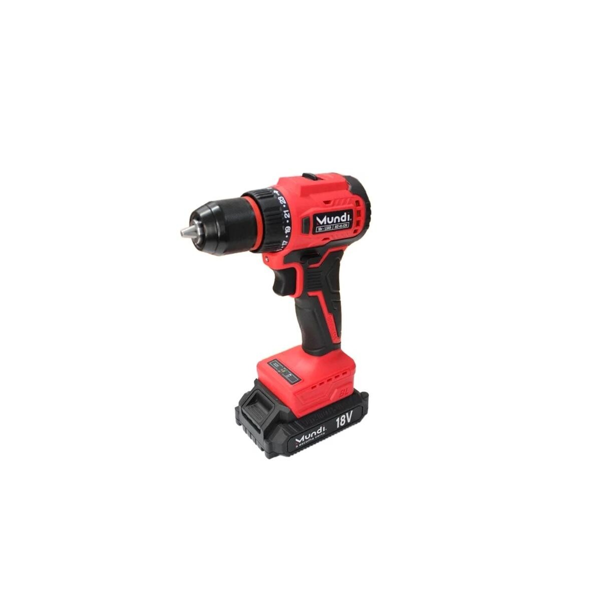 Parafusadeira Furadeira Profissional Mundi Md45-ion 18v Bateria íon de Lítio