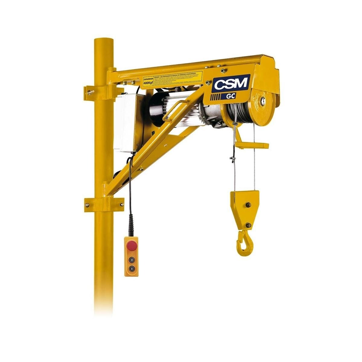 Guincho de Coluna Csm 200kg Monofásico 220v Sem Caçamba