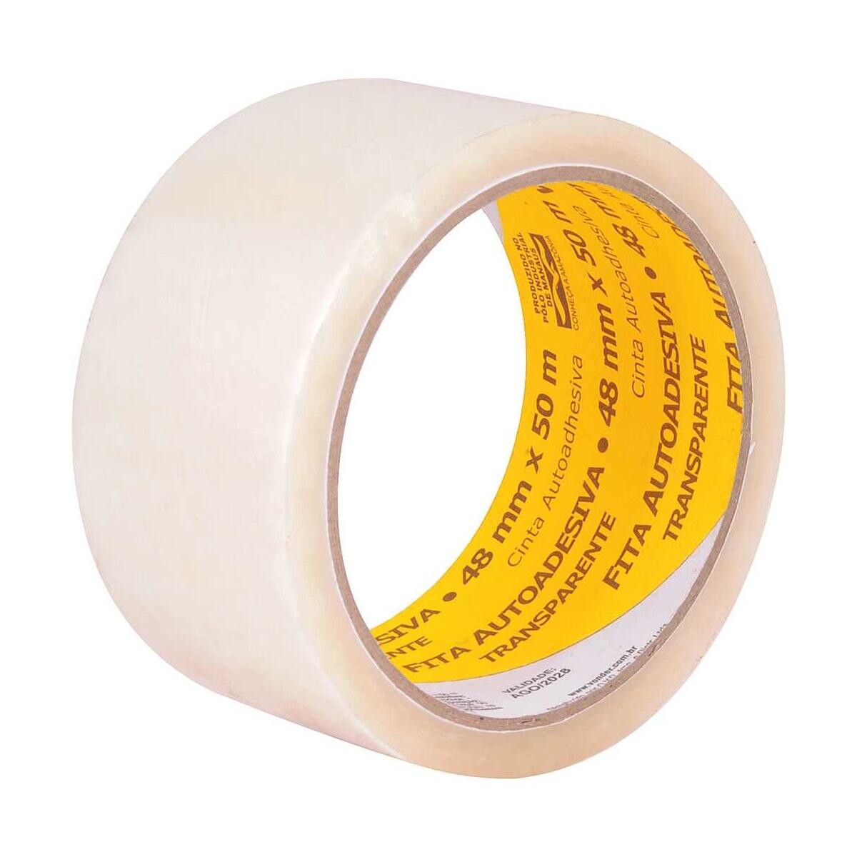 Fita Lacre Transparente Profissional 48mm X 50m - Alta Aderência