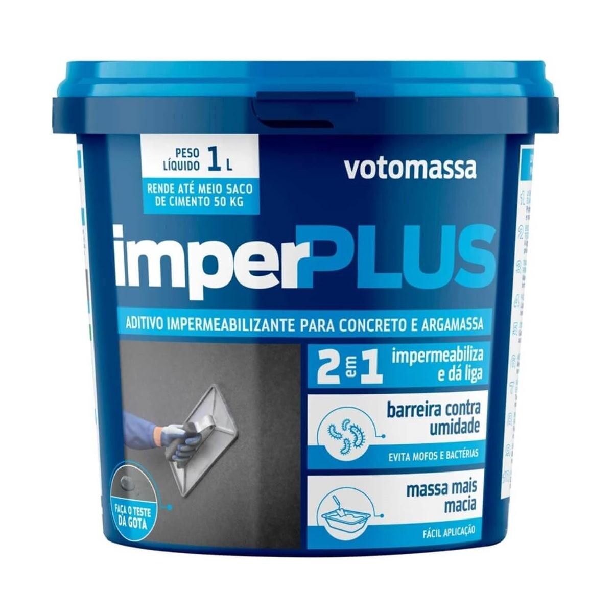 Aditivo Impermeabilizante Imperplus Votoran Líquido 1 Litro para Concreto