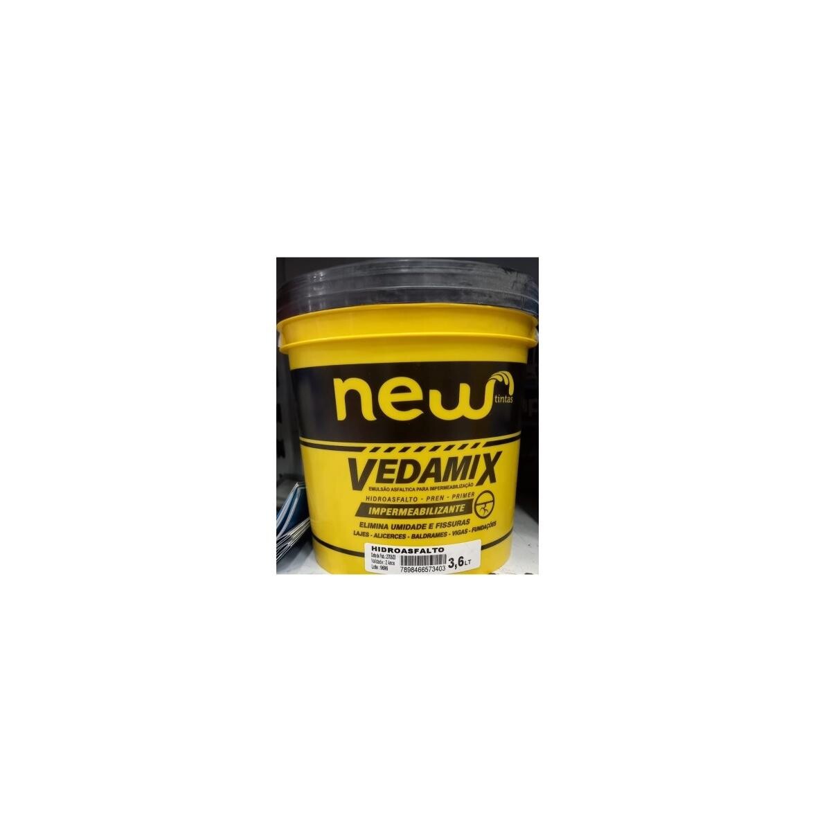 Hidroasfalto New Tintas 3,6l Impermeabilizante Líquido