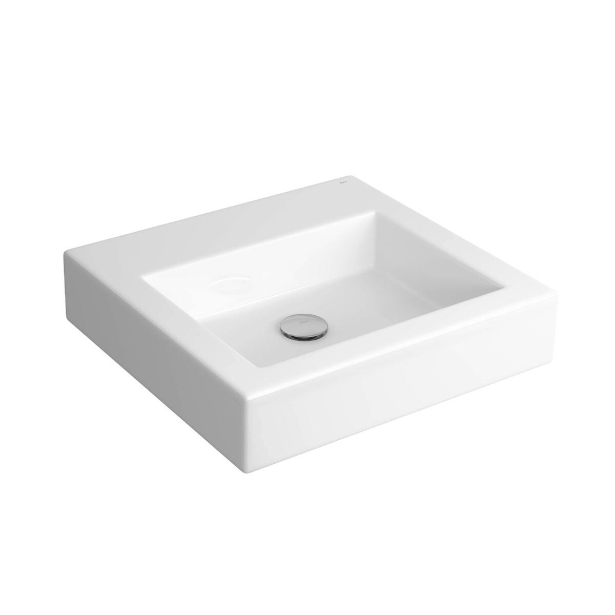 Cuba de Apoio Quadrada Deca L.737.17 com Mesa 430mm Branco Gelo