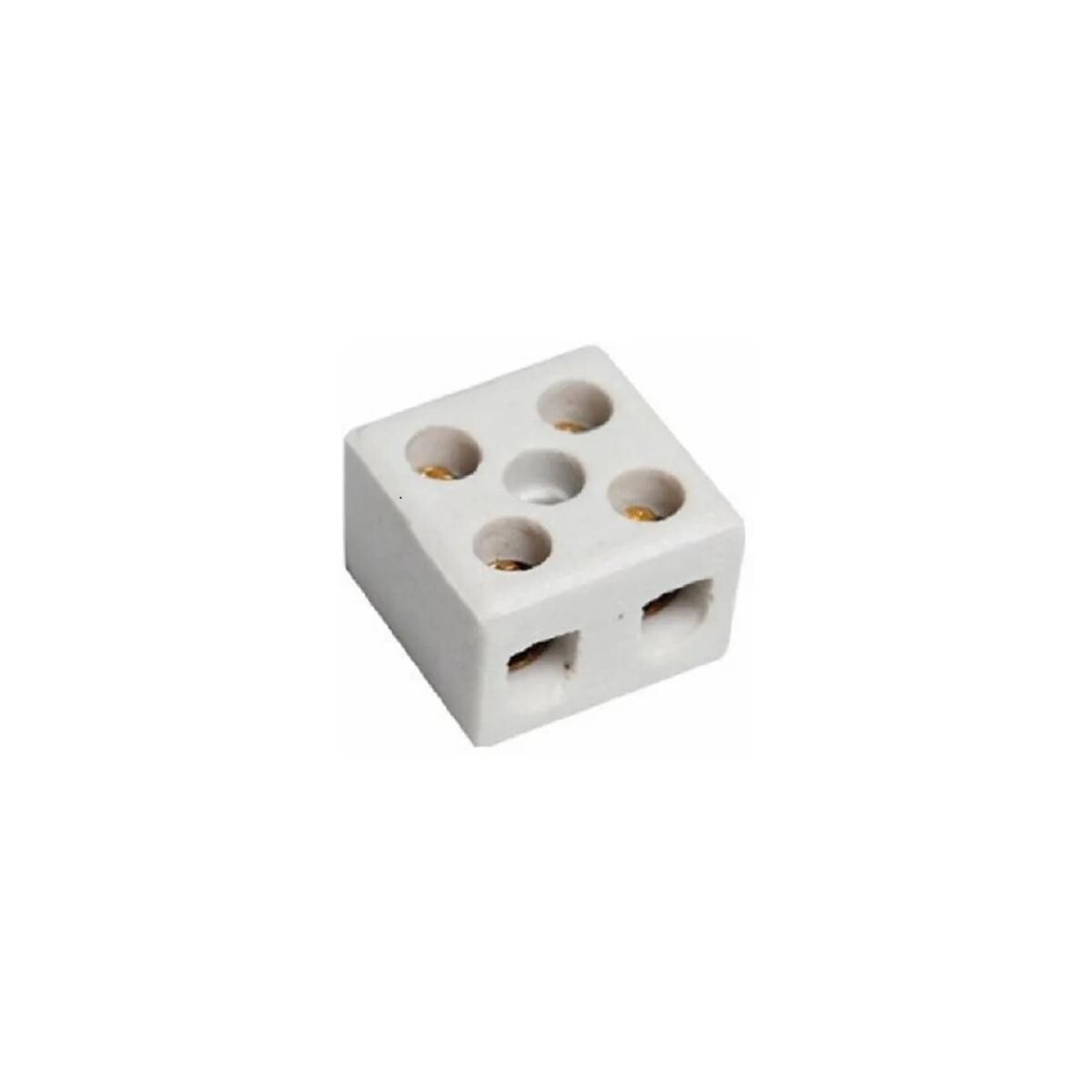 Conector Porcelana Bipolar 16mm - Alta Durabilidade e Segurança Elétrica
