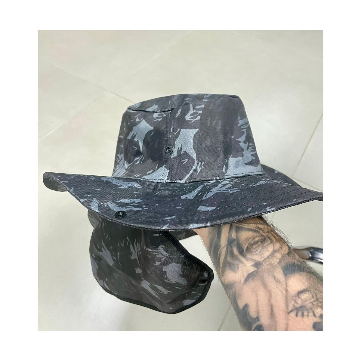 Chapéu Pescador Workerpro Lona Camuflado Proteção Solar