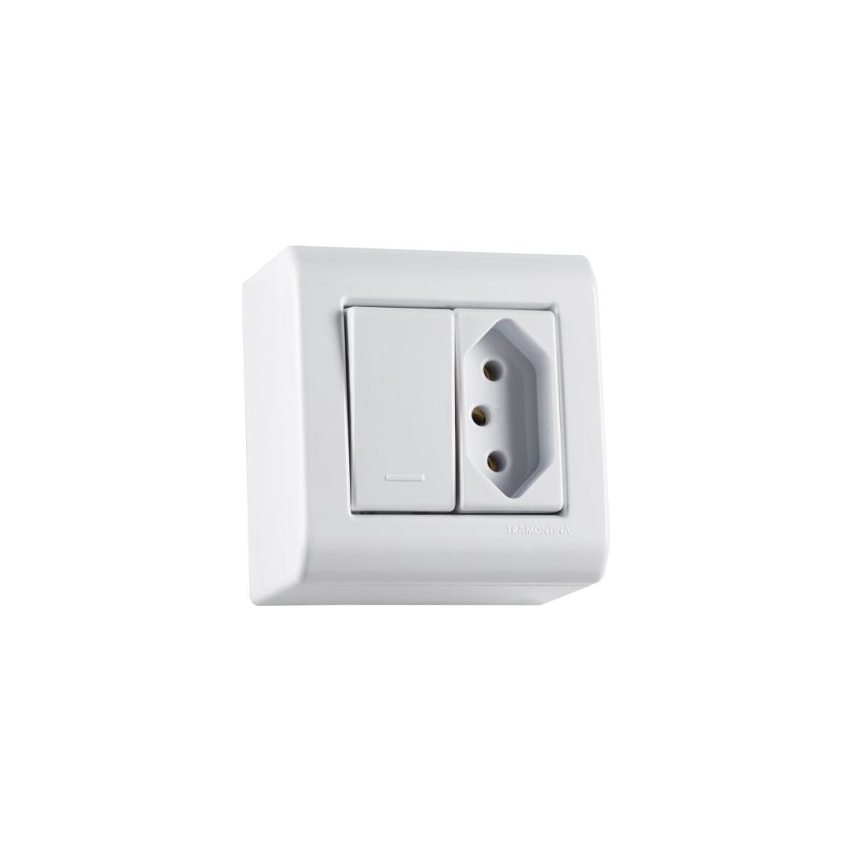 Caixa Sobrepor Interruptor 10a Tomada 20a Externo Lizflex