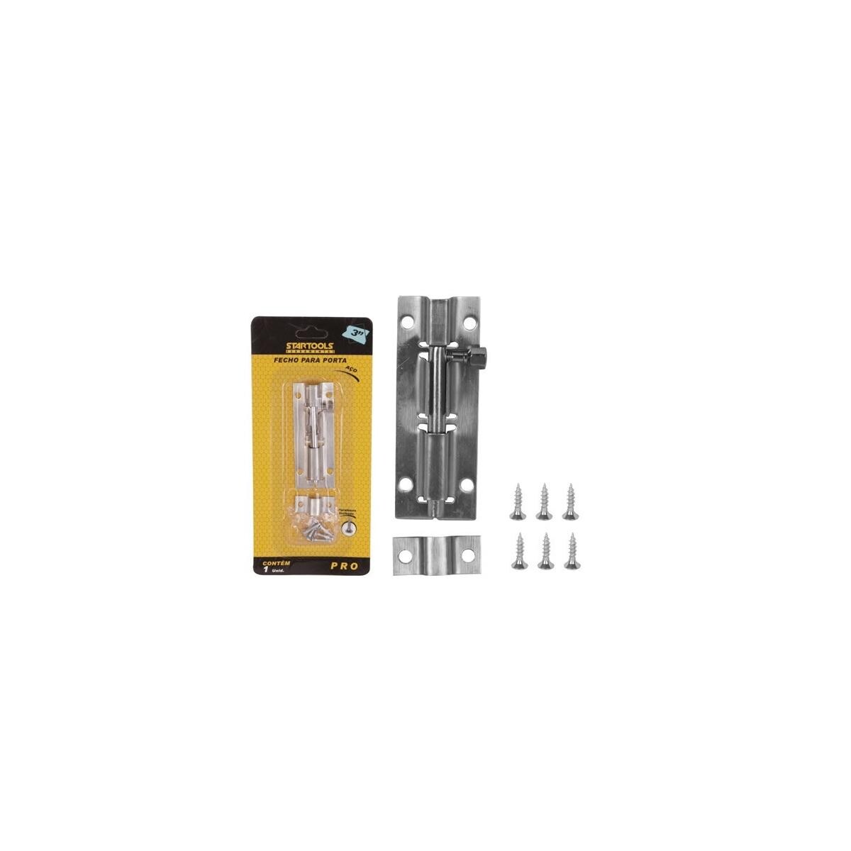 Ferrolho Redondo de Aço 3" Startools com Parafusos