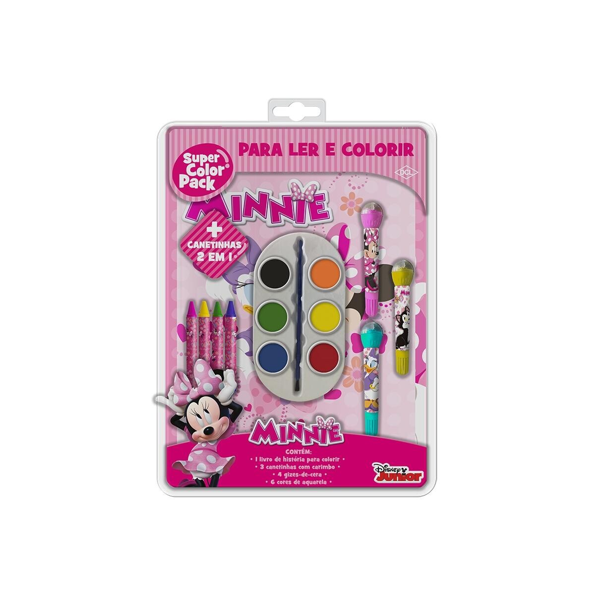 Kit Colorir Infantil Minnie Disney Super Color Pack Dcl