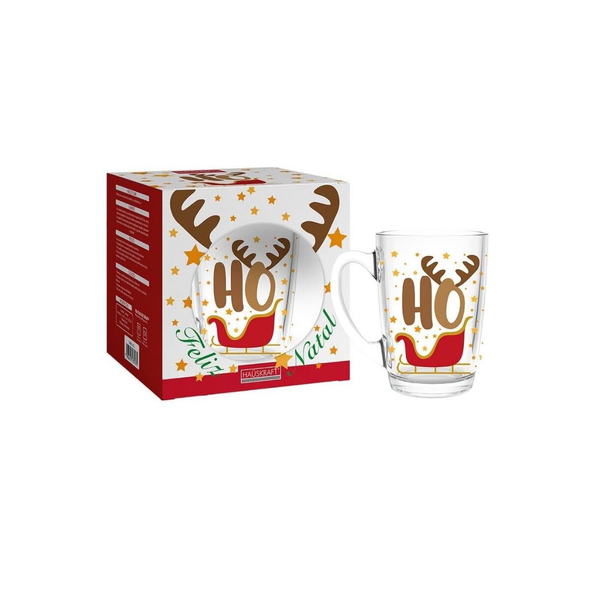 Caneca de Vidro Ho Rena 320ml Transparente Resistente