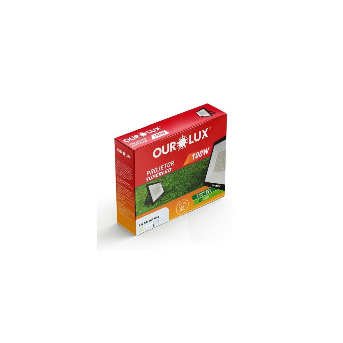 Refletor Led Slim 100w Bivolt 6500k Ourolux