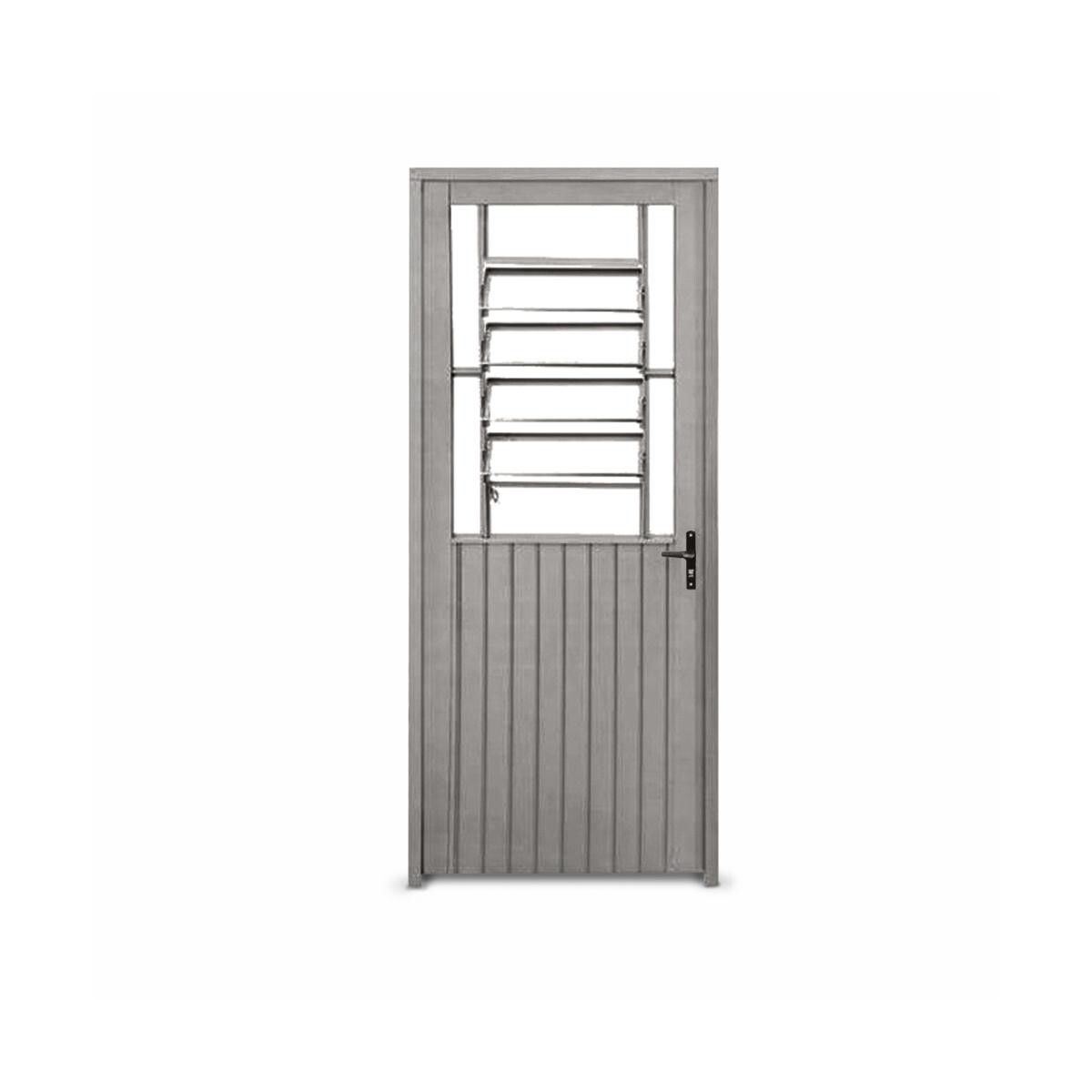 Porta Basculante Aço Meia Vigia 85x210e Maxiaco Ref0115p