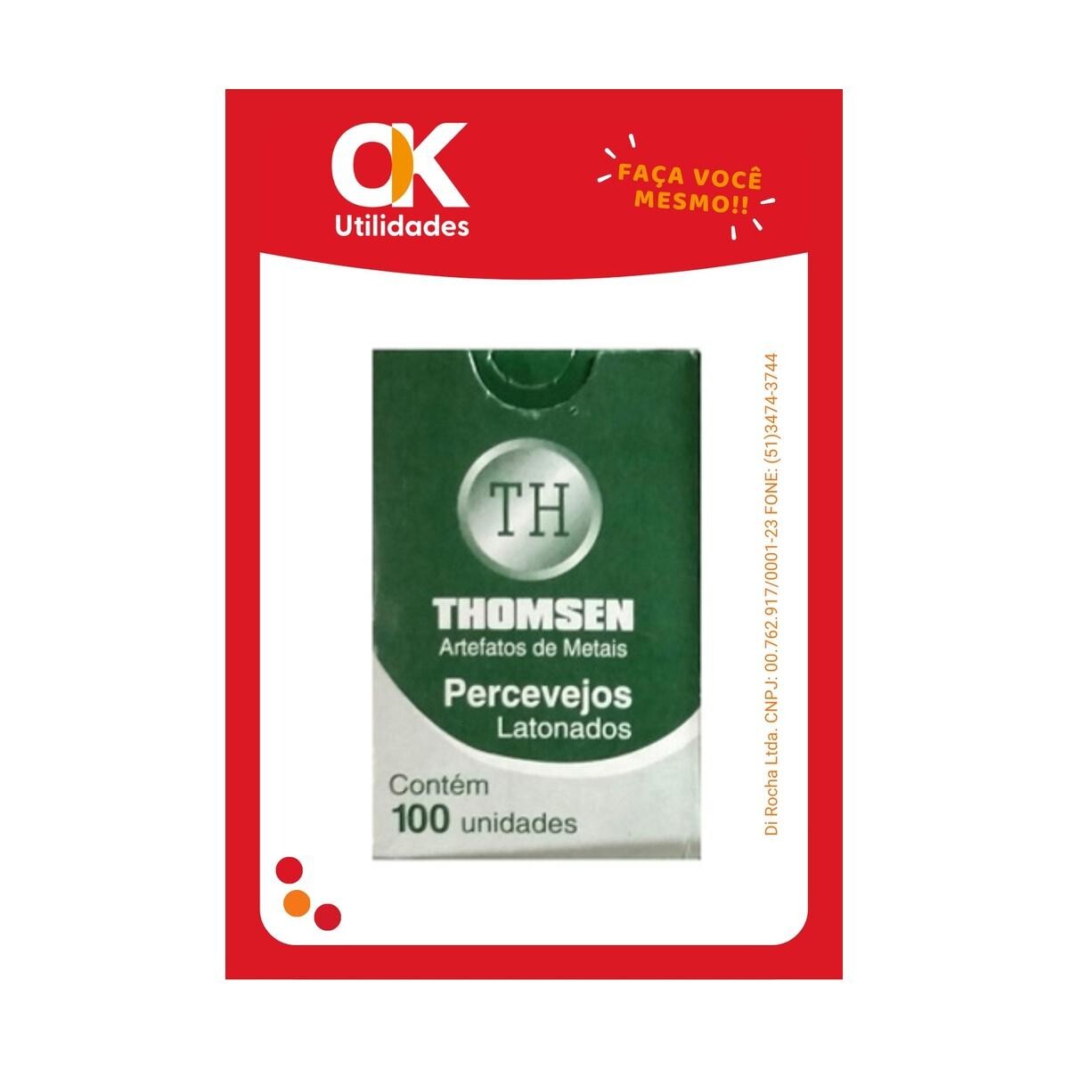 Percevejo Thomsen Ok Utilidades Aço Niquelado Caixa 100un