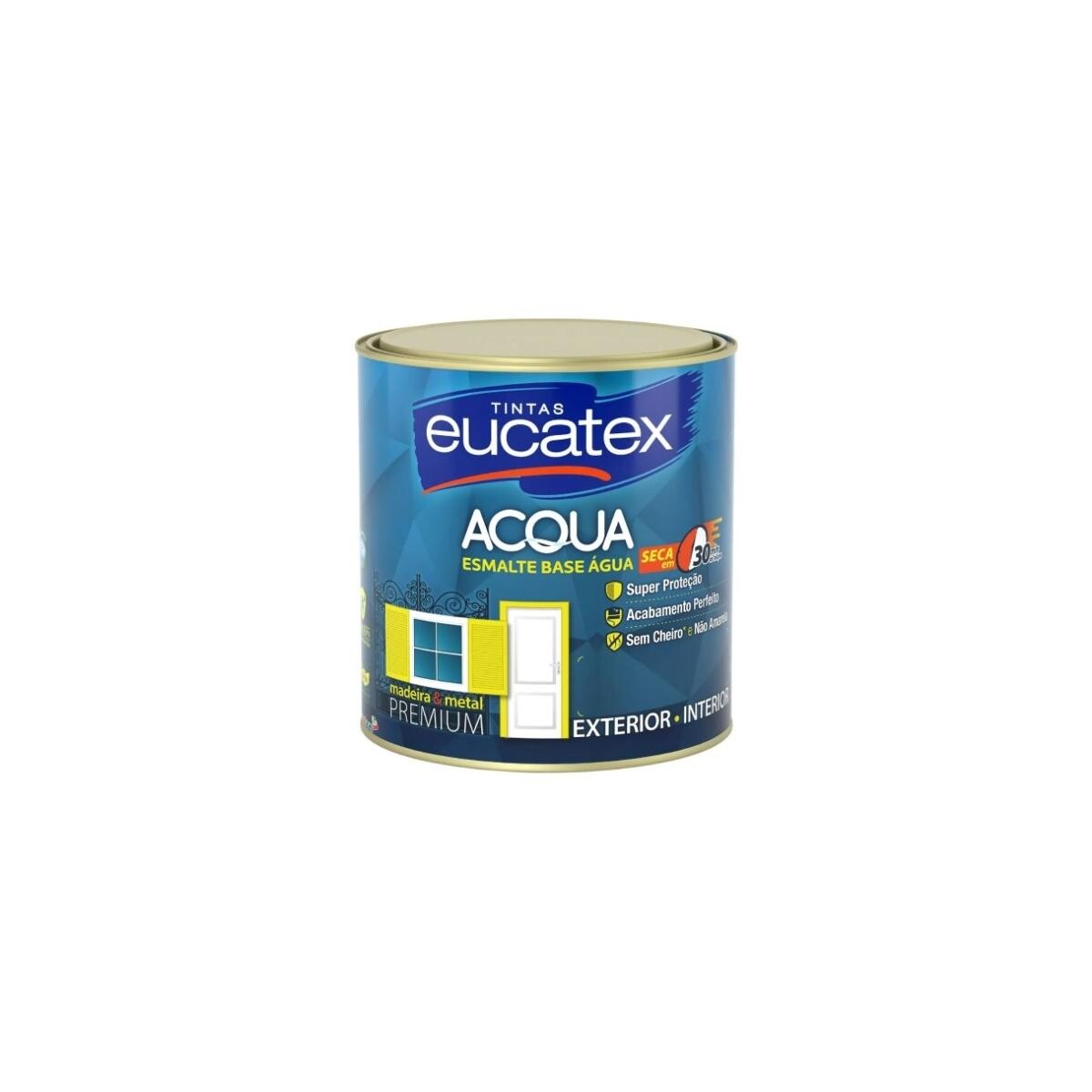 Tinta Esmalte Base água Eucatex 0,9l Branco Acetinado
