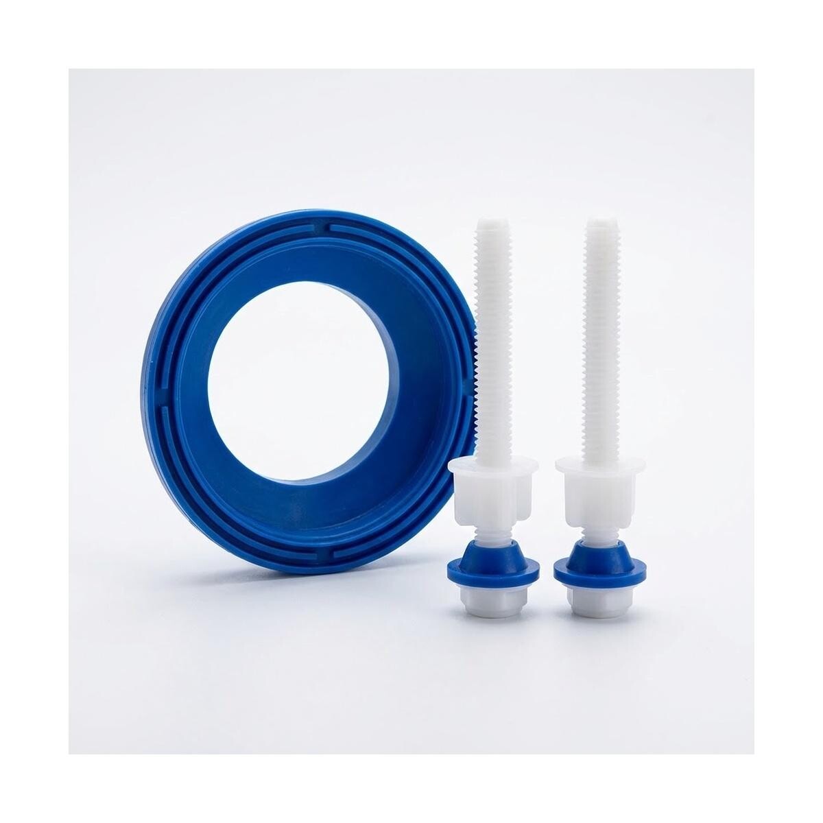 Kit Fixação Caixa Descarga Simples Universal Azul Plástico B