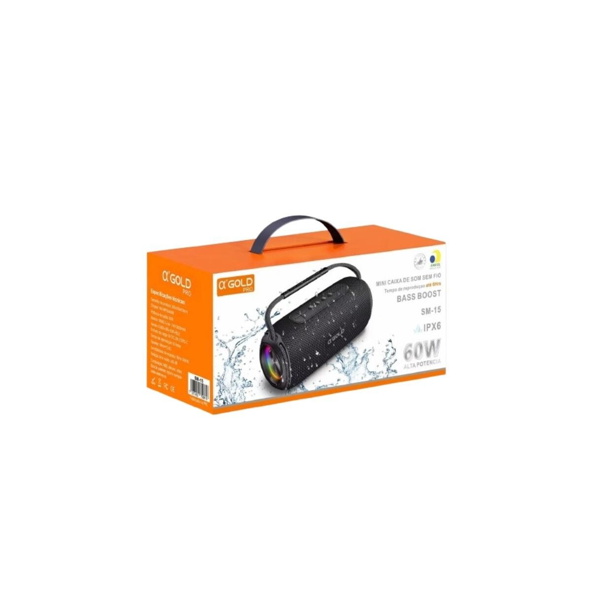 Caixa de Som A'gold Sm-15a 15 Polegadas Bluetooth