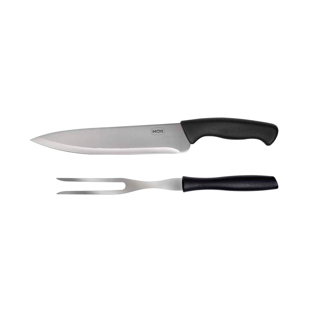 Conjunto Assador Churrasco 2 Peças Mor 003337 Utensílios Aço Inox