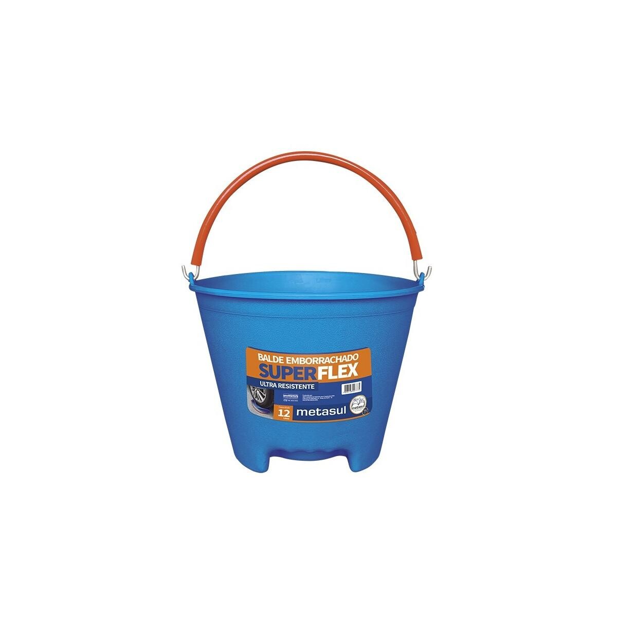 Balde para Construção Pvc 12 Litros Superflex Metasul Resistente