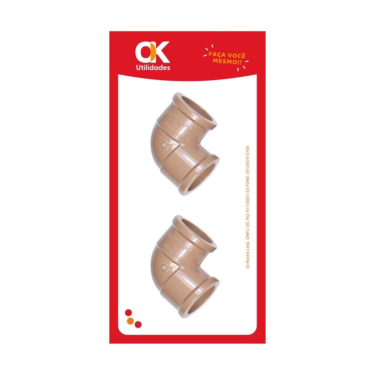 Joelho Soldável 25mm Ok Utilidades - Conexão Rígida para água Fria