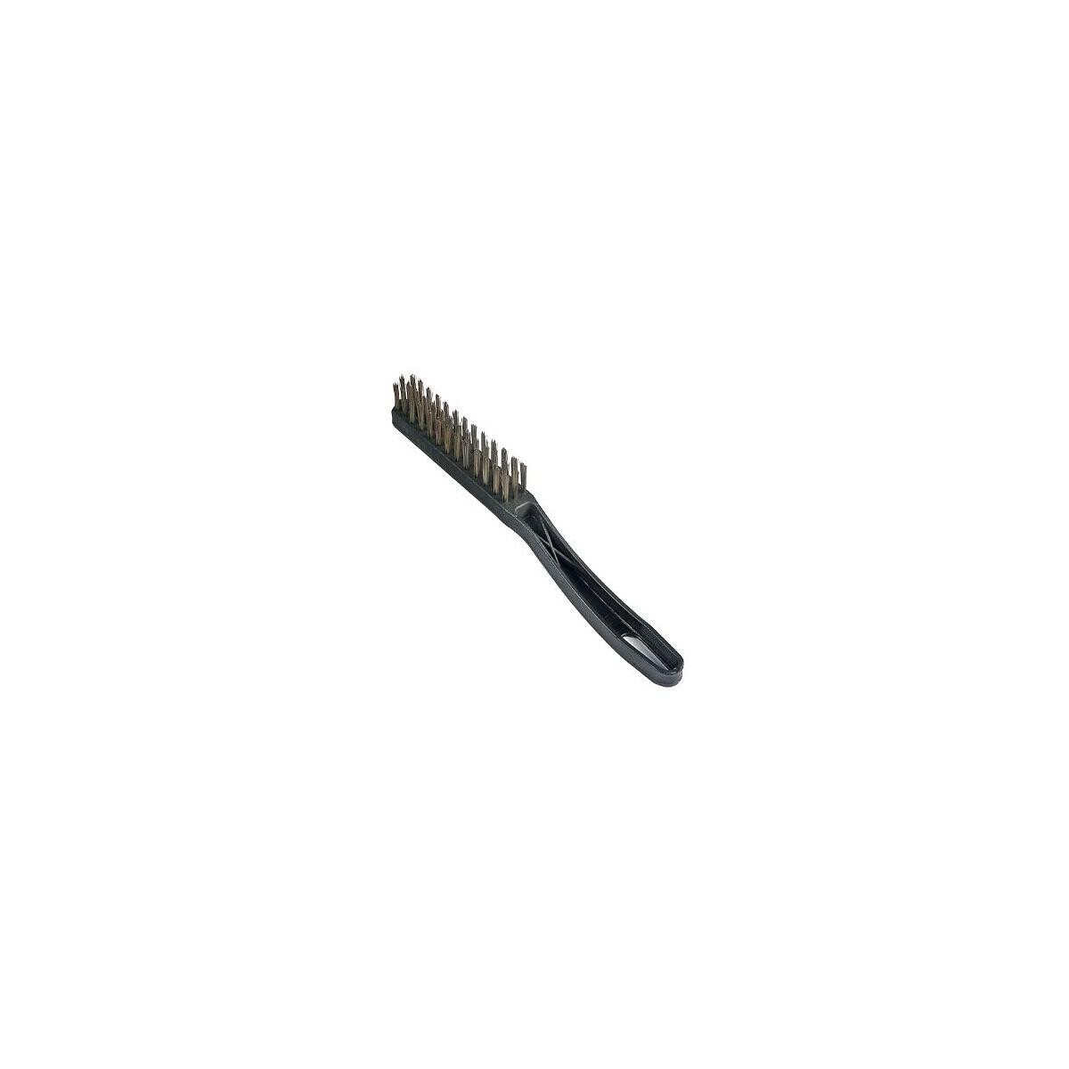 Escova de Aço Dtools Cabo Plástico 3 Carreiras | Limpeza Profunda