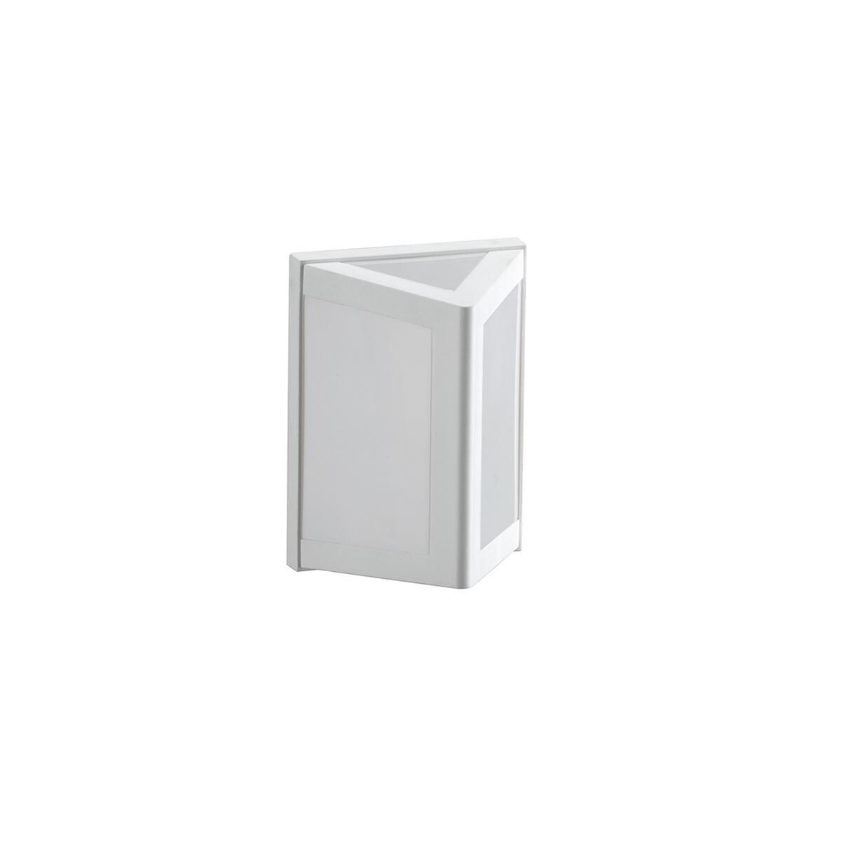 Arandela Triangular Dital E27 Branca Leitosa