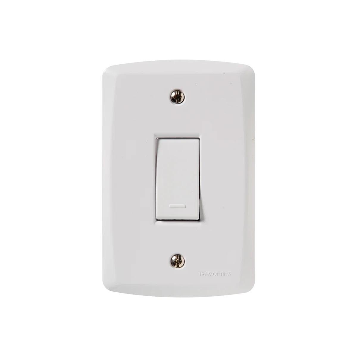 Interruptor 1 Tecla 10a Tramontina Lux2 - Branco