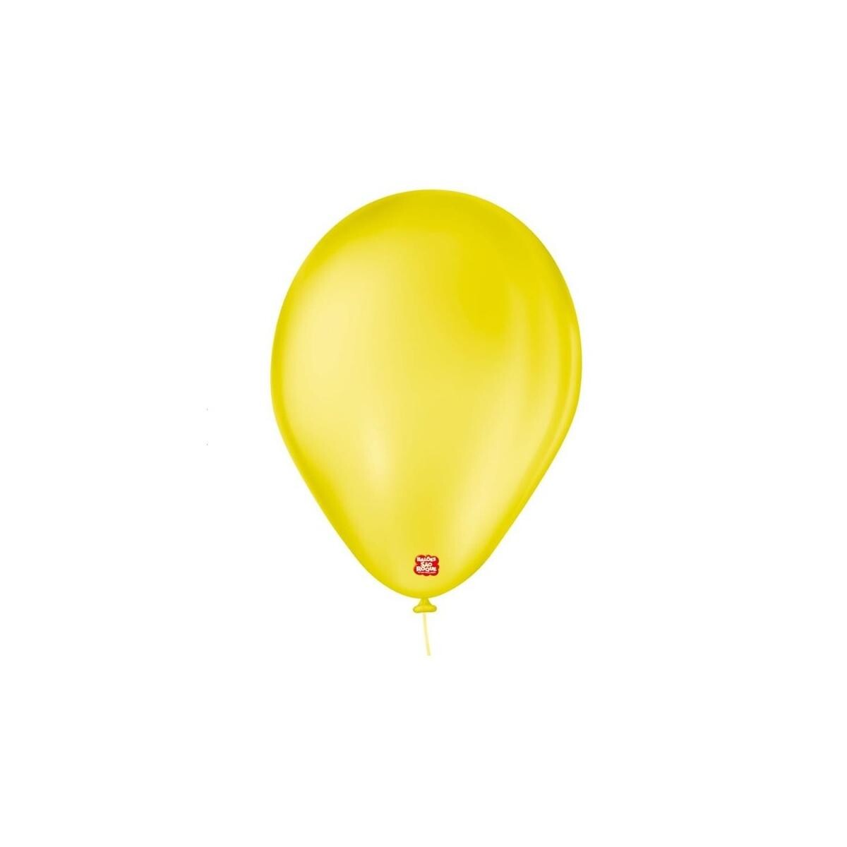 Balão Liso Amarelo São Roque Pacote 50 Unidades – Eventos Construção