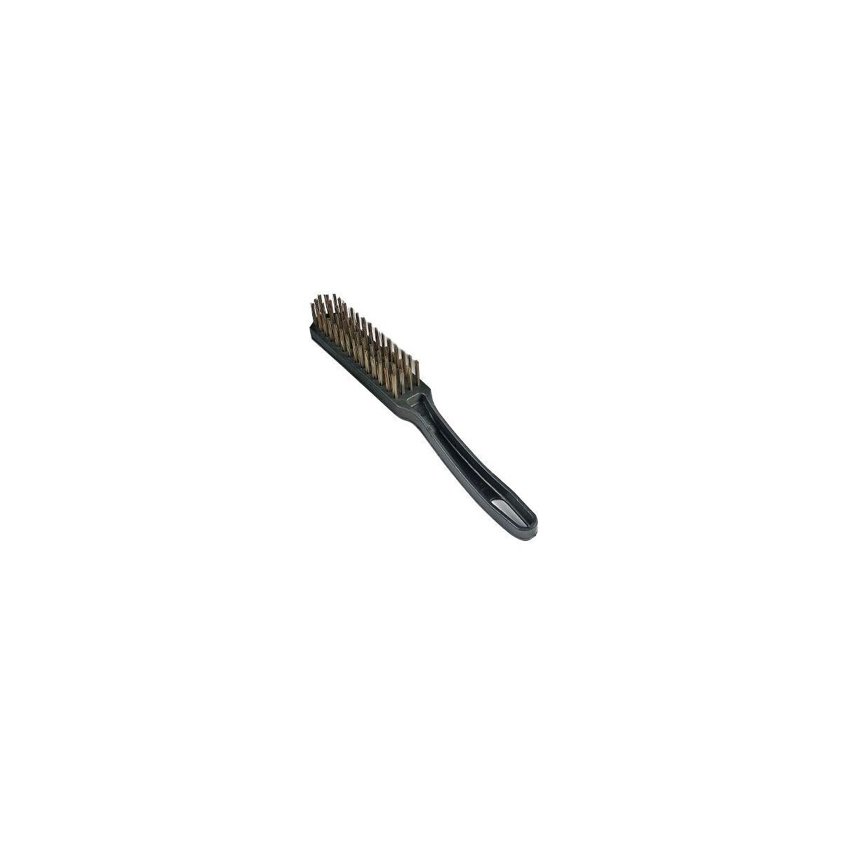 Escova de Aço com Cabo Plástico 4 Carreiras Dtools para Limpeza