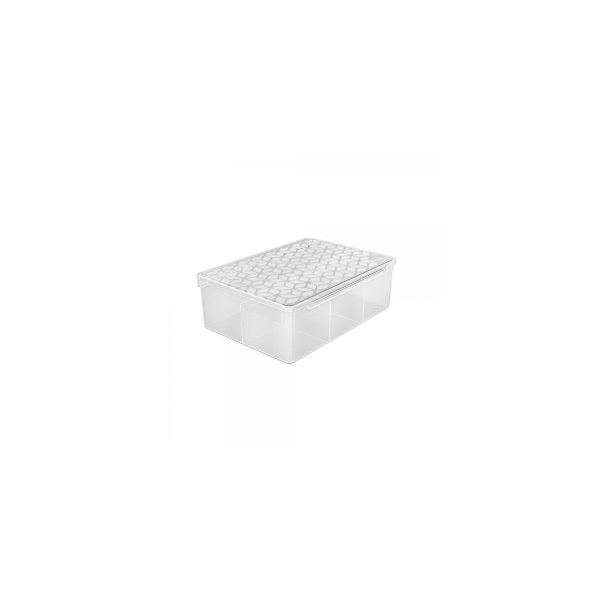 Box Multiuso Uz com Divisor Transparente Organizador Resistente
