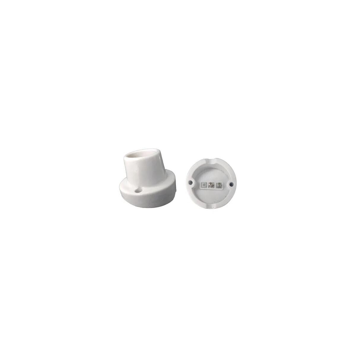Soquete para Lâmpada Porcelana Base Curva E27 Alta Durabilidade