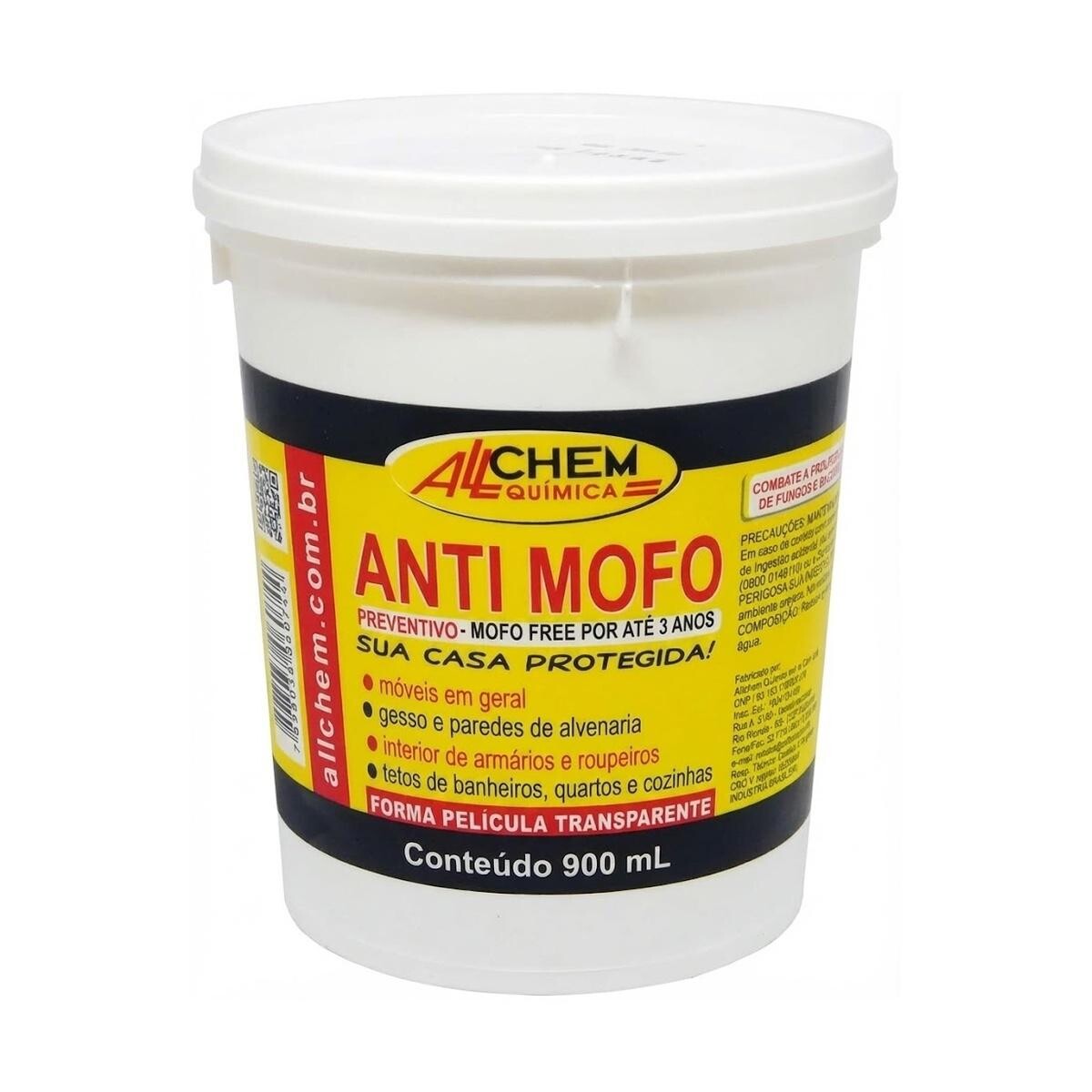 Antimofo Preventivo Allchem 0,9l - Proteção Duradoura Paredes