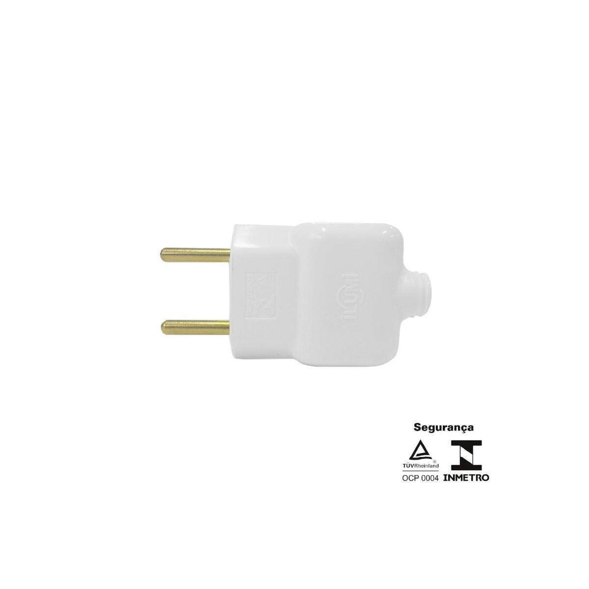 Plug Macho Elétrico Robusto Ilumi 20a 2p - Alta Durabilidade