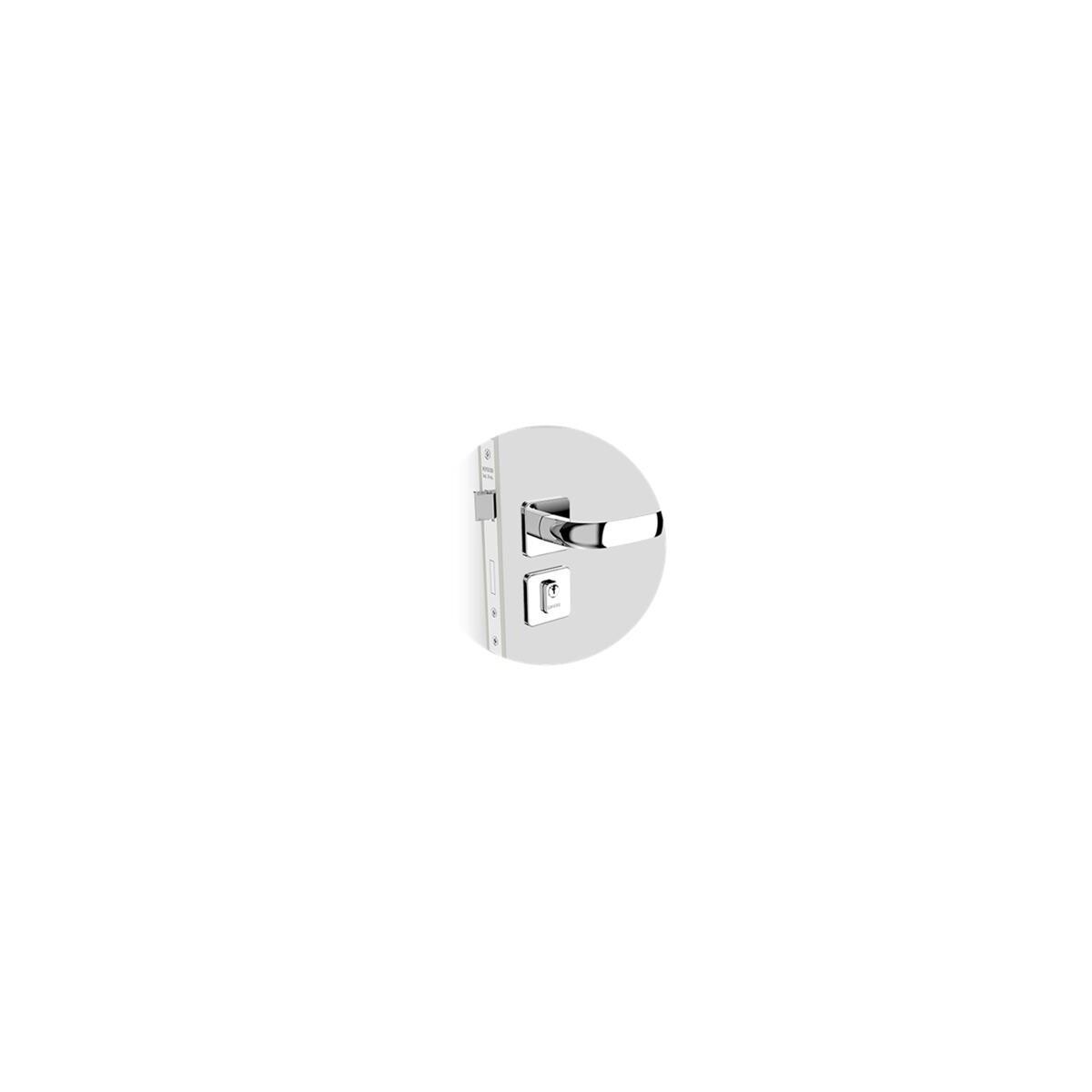 Fechadura Externa Soprano Icaro Reta Cromada Roseta 40x53mm