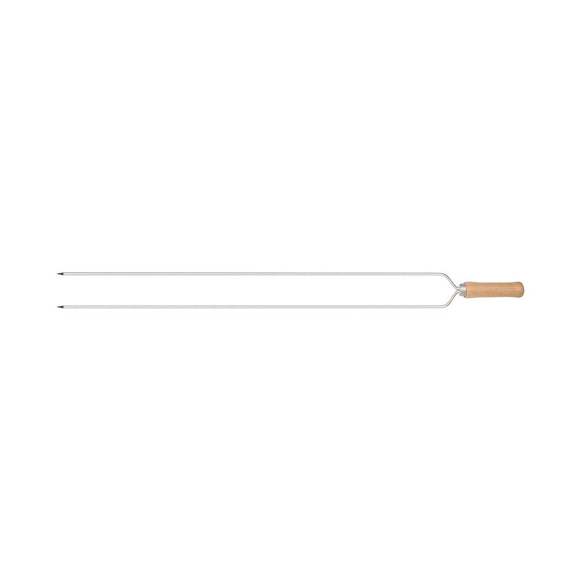 Espeto Duplo Mor 85cm Aço Inox para Churrasco Durável