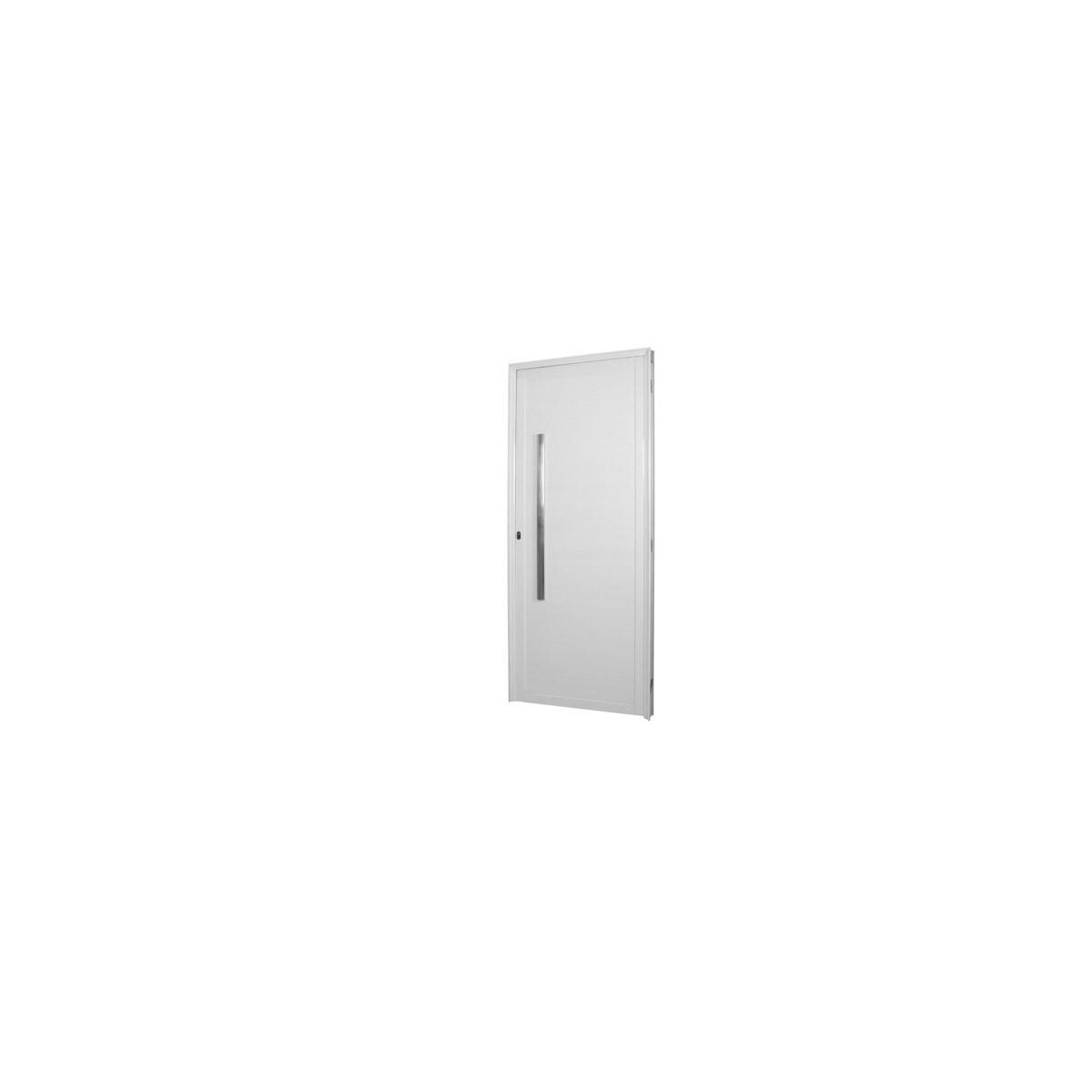 Porta de Giro Mgm Alum/aço Lambri 210x90 Branco Puxador Direito