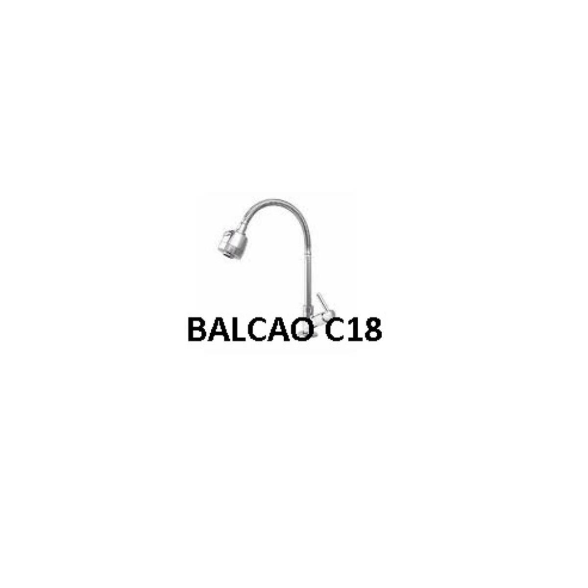 Torneira Cozinha Balcão Meber 1173 C18 Gourmet Bica Alta Cromada
